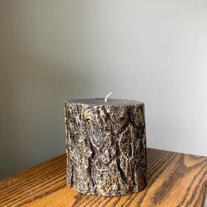 Gilded Tree Bark Candle